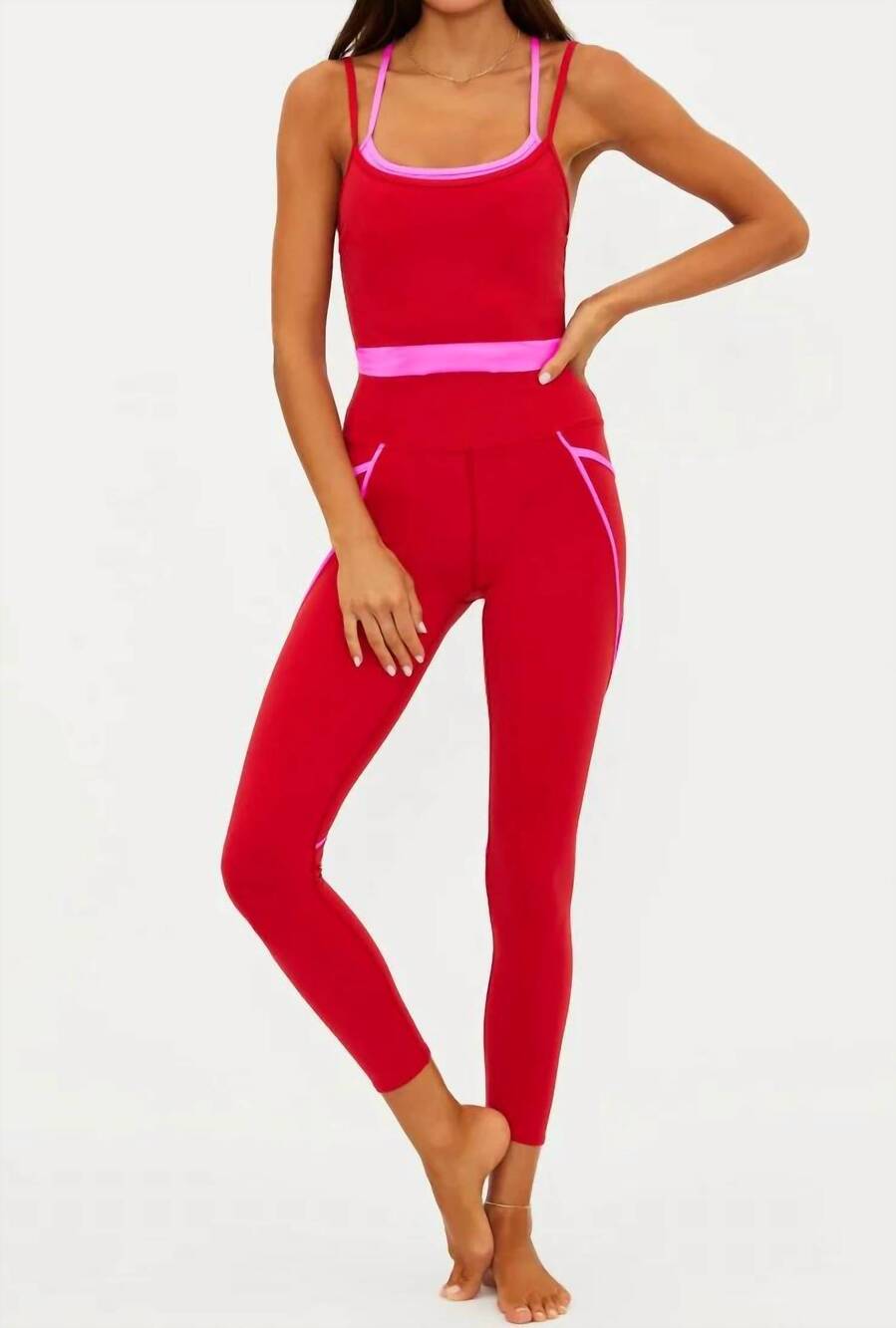 NEW BEACH RIOT von legging in royal red matte